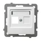Obudowa gniazda pojedynczego typu Keystone prosta; AS; BIAŁY; GPK-1G/p/00