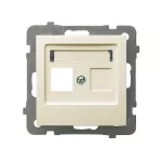 Obudowa gniazda pojedynczego typu Keystone prosta; AS; ECRU; GPK-1G/p/27