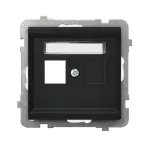 Obudowa gniazda pojedynczego typu Keystone prosta; SONATA; CZARNY MATOWY; GPK-1R/p/33