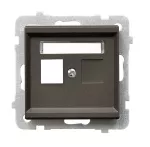 Obudowa gniazda pojedynczego typu Keystone prosta; SONATA; CZEKOLADOWY METALIK; GPK-1R/p/40