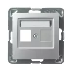 Obudowa gniazda pojedynczego typu Keystone prosta; IMPRESJA; SREBRO; GPK-1Y/p/18