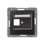 Obudowa gniazda pojedynczego typu Keystone prosta; IMPRESJA; ANTRACYT; GPK-1Y/p/50