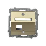 Obudowa gniazda pojedynczego typu Keystone skośna; SONATA; SZAMPAŃSKI ZŁOTY; GPK-1RS/p/39