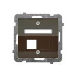 Obudowa gniazda pojedynczego typu Keystone skośna; SONATA; CZEKOLADOWY METALIK; GPK-1RS/p/40