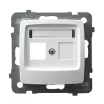 Obudowa gniazda pojedynczego typu Keystone prosta; KARO; BIAŁY; GPK-1S/p/00