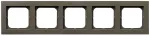 Ramka pięciokrotna; SONATA; CZEKOLADOWY METALIK; R-5R/40
