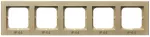 Ramka pięciokrotna do łączników IP-44; SONATA; SZAMPAŃSKI ZŁOTY; RH-5R/39