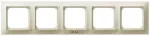 Ramka pięciokrotna do łączników IP-44; IMPRESJA; ECRU; RH-5Y/27