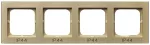 Ramka poczwórna do łączników IP-44; SONATA; SZAMPAŃSKI ZŁOTY; RH-4R/39