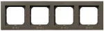 Ramka poczwórna do łączników IP-44; SONATA; CZEKOLADOWY METALIK; RH-4R/40
