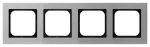 Ramka poczwórna aluminium; SONATA; ALUMINIUM; R-4RA/35