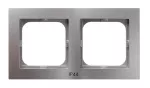 Ramka podwójna do łączników IP-44; AS; SREBRO; RH-2G/18