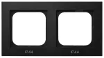 Ramka podwójna do łączników IP-44; SONATA; CZARNY MATOWY; RH-2R/33
