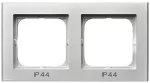 Ramka podwójna do łączników IP-44; SONATA; SREBRO MAT; RH-2R/38