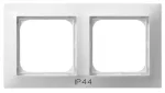 Ramka podwójna do łączników IP-44; IMPRESJA; BIAŁY; RH-2Y/00