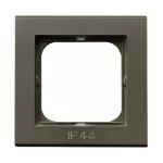 Ramka pojedyncza do łączników IP-44; SONATA; CZEKOLADOWY METALIK; RH-1R/40