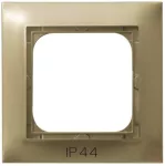 Ramka pojedyncza do łączników IP-44; IMPRESJA; ZŁOTY METALIK; RH-1Y/28