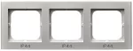Ramka potrójna do łączników IP-44; SONATA; SREBRO MAT; RH-3R/38