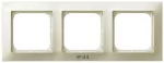Ramka potrójna do łączników IP-44; IMPRESJA; ECRU; RH-3Y/27
