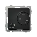 Regulator temperatury z czujnikiem podpodłogowym; SONATA; CZARNY MATOWY; RTP-1R/m/33