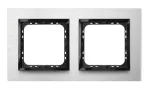 Ramka podwójna; IMPRESJA; SZCZOTKOWANE ALUMINIUM; R-2YAC/62/25