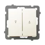 Łącznik żaluzjowy z blokadą mechaniczną; AS; ECRU; ŁP-7GB/m/27