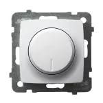 Ściemniacz uniwersalny do obciążenia żarowego, halogenowego oraz LED; KARO; BIAŁY; ŁP-8SL2/m/00