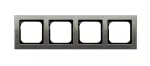 Ramka poczwórna; SONATA STAL INOX; STAL INOX; R-4RM/37