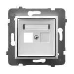 Obudowa gniazda pojedynczego typu Keystone prosta; ARIA; BIAŁY; GPK-1U/p/00