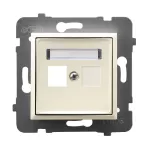 Obudowa gniazda pojedynczego typu Keystone prosta; ARIA; ECRU; GPK-1U/p/27