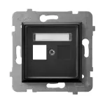 Obudowa gniazda pojedynczego typu Keystone prosta; ARIA; CZARNY MATOWY; GPK-1U/p/33