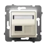 Obudowa gniazda pojedynczego typu Keystone skośna; ARIA; ECRU; GPK-1US/p/27