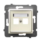 Obudowa gniazda podwójnego typu Keystone prosta; ARIA; ECRU; GPK-2U/p/27
