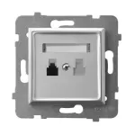 Gniazdo telefoniczne pojedyncze; ARIA; SREBRO; GPT-1U/m/18