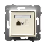 Gniazdo telefoniczne pojedyncze; ARIA; ECRU; GPT-1U/m/27