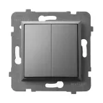 Łącznik podwójny zwierny; ARIA; SZARY MAT; ŁP-17U/m/70