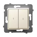 Łącznik żaluzjowy z blokadą mechaniczną; ARIA; ECRU; ŁP-7UB/m/27
