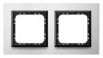 Ramka podwójna; SONATA; SZCZOTKOWANE ALUMINIUM; R-2RAC/62/25