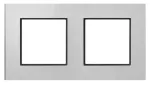 Ramka podwójna; ARIA; SZCZOTKOWANE ALUMINIUM; R-2UAC/62/25
