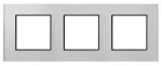 Ramka potrójna; ARIA; SZCZOTKOWANE ALUMINIUM; R-3UAC/62/25