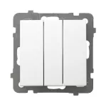 Łącznik potrójny zwierny produkt zawiera nanocząsteczki srebra; AS ANTYBAKTERYJNY; BIAŁY; ŁP-24GA/m/00