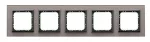 Ramka pięciokrotna; SONATA; SZARE SZKŁO; R-5RGC/41/25