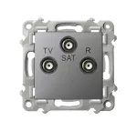 Gniazdo RTV-SAT końcowe; SZAFIR; SZARY MAT; GPA-ZS/m/70