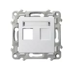 Obudowa gniazda pojedynczego typu Keystone prosta; SZAFIR; BIAŁY; GPK-1Z/p/00