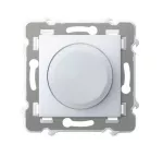 Ściemniacz uniwersalny do obciążenia żarowego, halogenowego oraz LED; SZAFIR; BIAŁY; ŁP-8ZL2/m/00