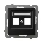 Obudowa gniazda podwójnego typu Keystone prosta; AS; CZARNY MATOWY; GPK-2G/p/33