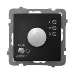 Elektroniczny czujnik ruchu; AS; CZARNY MATOWY; ŁP-16G/m/33