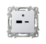 Ładowarka USB A+C; SZAFIR; BIAŁY; GPUSB-2Z/m/00