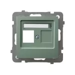 Obudowa gniazda pojedynczego typu Keystone prosta; AS; ZIELONY MAT; GPK-1G/p/84