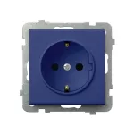 Gniazdo pojedyncze z uziemieniem schuko; SONATA; KOBALT; GP-1RS/m/86